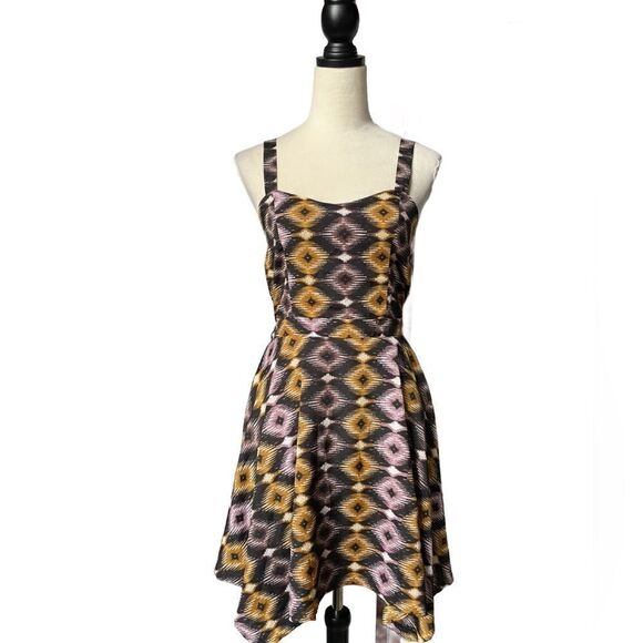 3/$20 Bar III Multicolored Geometric Designed Fit and Flare Dress (Size: Medium) - Picture 1 of 12